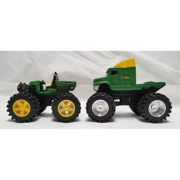 Lot of 2 John Deere Plastic Monster Treads Truck Gator Toys Officially Licensed - Picture 1 of 7